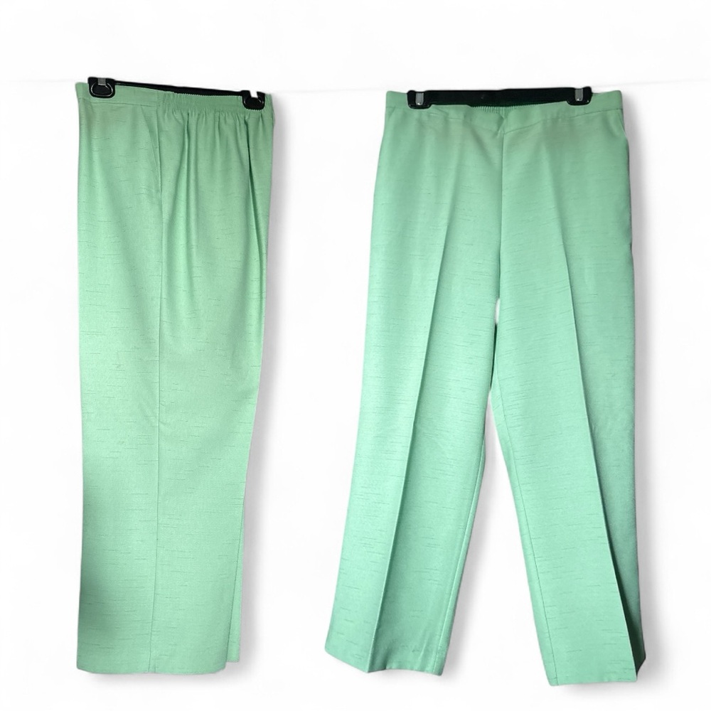 Alfred Dunner Mint Green tall Wide pants Size 12